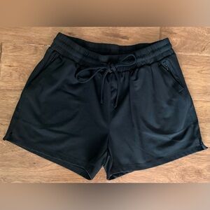 Women's Black Athletic Drawstring Shorts